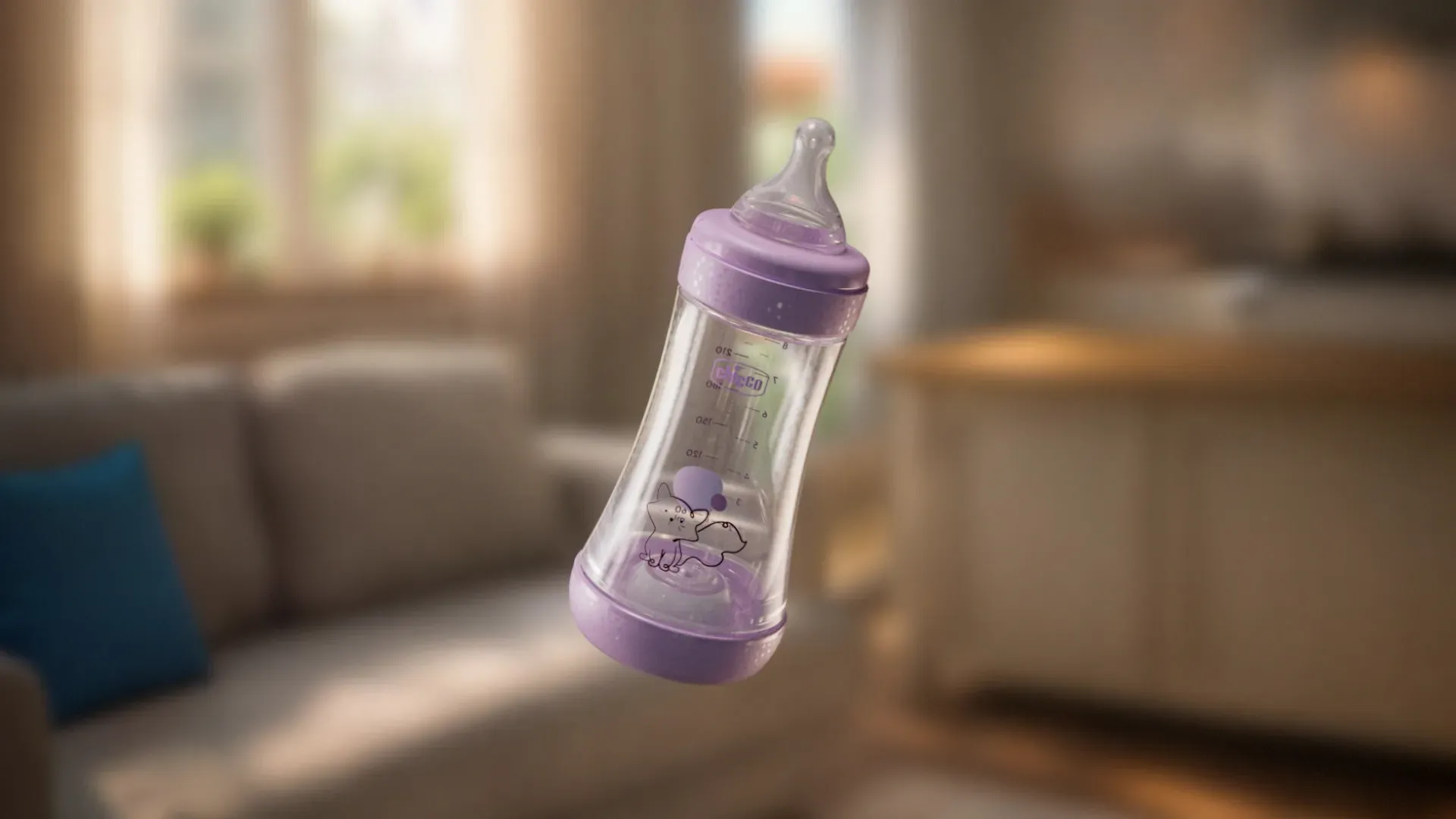 Animazione 3D del biberon Chicco Perfect 5