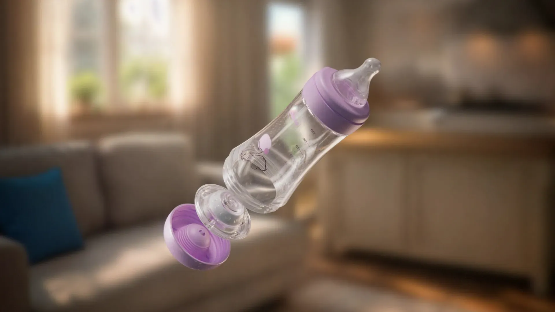 Animazione 3D del biberon Chicco Perfect 5
